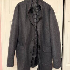 Cole Haan Men's Melton Wool 3 in 1 All Weather Car Coat T40164 539AW805